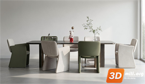 Dining Table Set Skp Files